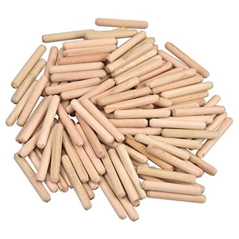 Holzdübel 100 Köper Twill-Dübel Dübel aus Buche Verbindung Hölzern Unsichtbarer Stecker Dübel aus Buche für DIY Möbel und Tischler Amateure 6mm x 40mm Cover
