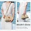 EVEOUT Sac à bandoulière Paille Femme Boho Chic Sac à Main Panier été en Rotin Tissé pour Plage Vacances(Beige 02) #1