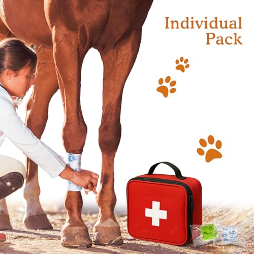 FriPuP Self Adhesive Bandage, Medical Vet Wrap for Dog Horse Wound, FSA & HSA Eligible, Elastic First Aid Tape, Individually Wrapped 2 Inch, 8 Colors 8 Rolls, Spring Bloom Paw
