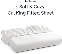 Vista 703 de King Fitted Bed Sheet - Bottom Single Fitted Sheet Only - Ultra-Soft Hotel Luxury Bedding w/ 8-16 Inch Deep Pockets - Breathable, Cooling & Wrinkle