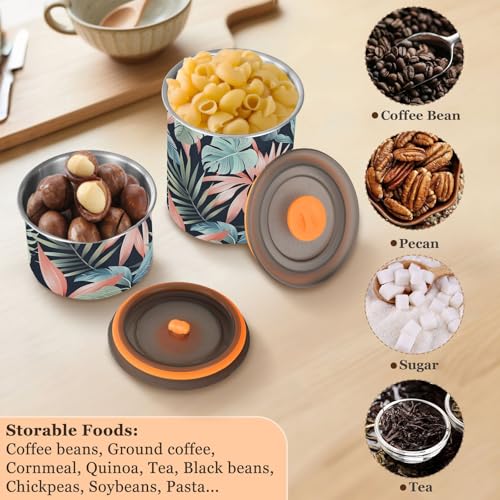 Contenedor de Café Acero Inoxidable Diseño Tropical 500ml miniatura 6