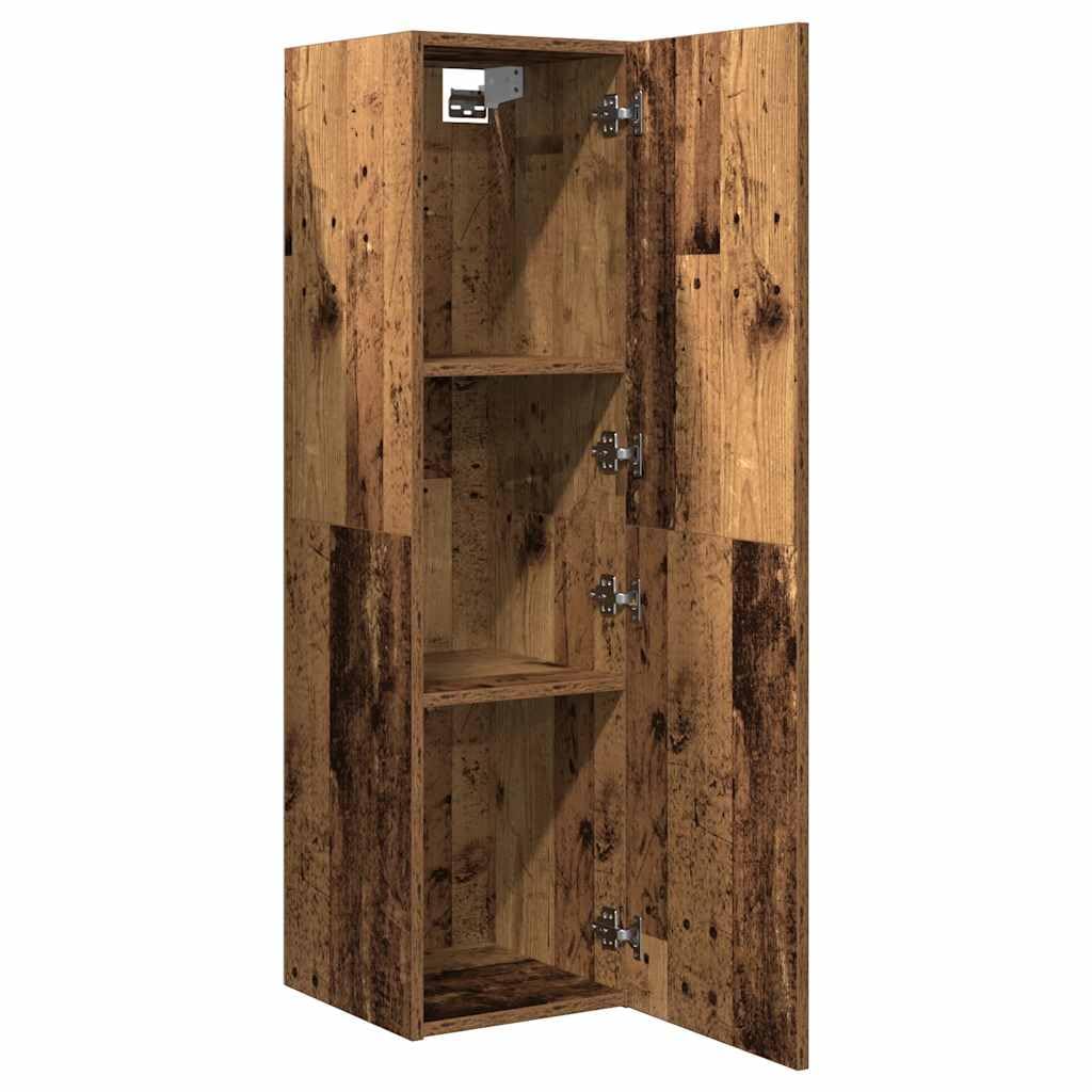 Mueble de TV colgante de aglomerado, 30 x 110 cm, moderno, montado en la pared, con gran espacio de almacenamiento, puerta montada a la izquierda o a la derecha.