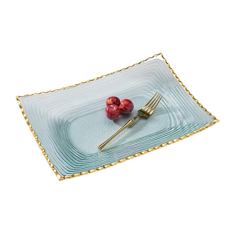 Bandejas para Fruta, Plato de Frutas secas en la Mesa Centro Sala Estar casa, Caja Almacenamiento Cristal for Platos Aperitivos(Small)