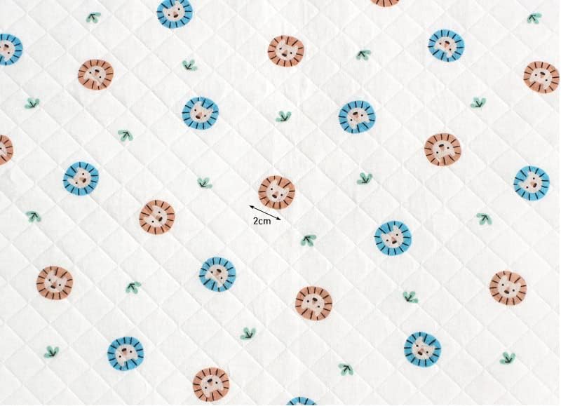 Miniatura 3 de The Yard - Tela de punto acolchada de alta calidad 100 % algodón con estampado de animales de 66 pulgadas de ancho, MR Leon, conejito, zoológico de