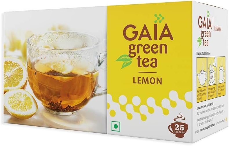 Green Tea Lemon | Rich in anti-oxidants | Rich in vitamin C | Builds immunity | Increases metabolic rate | Detoxifies the body25 tea bags