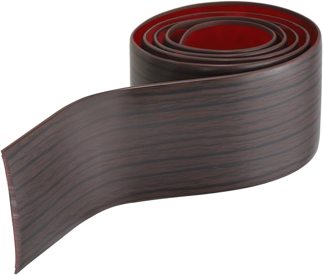 Self Adhesive Vinyl Floor Transition Strips, Wood Grain Flat Divider Transitions Threshold Seam Cover Strip for Joining Floor Gaps, 1.6" x 6.6ft