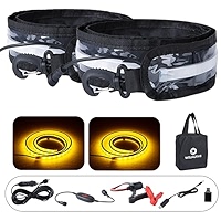Welmotive 2 Sets 12V 4FT Led Light Strip Dimmable Camping Awning Light With 140 SMD 2835 LED Chips Cabinet Lights, Rv Accessories Waterproof IP67 Multi-Functional Use For Car Tent, Camper Motorhome