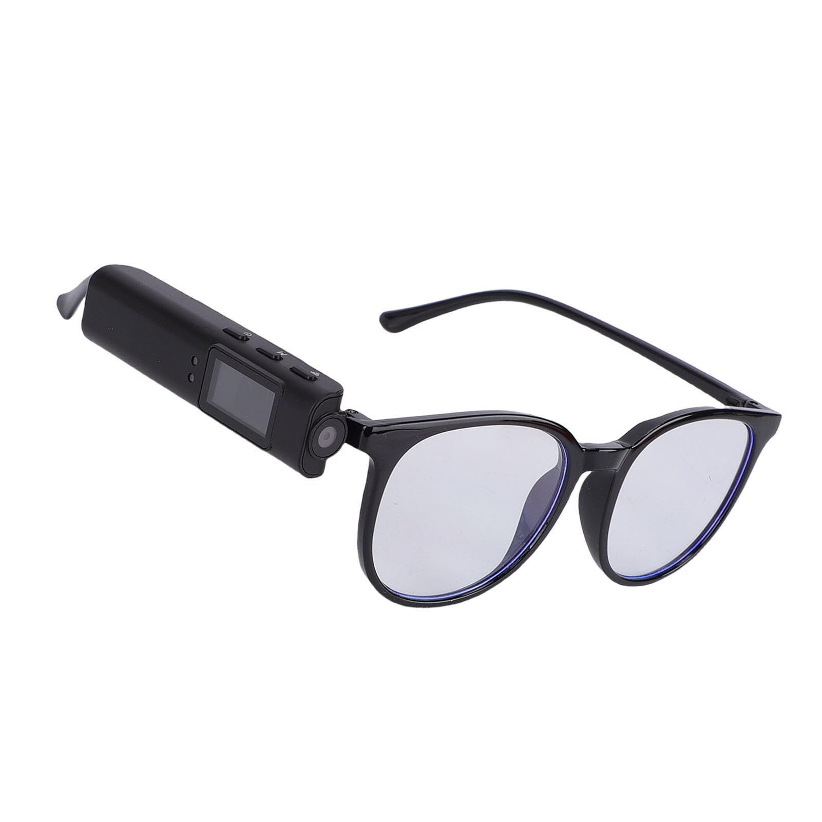 Przenośne Okulary do Aparatu, Okulary do Nagrywania Wideo 2,7 K HD 12 MP z Obiektywem Szerokokątnym 110 Stopni i inteligentną redukcją Szumów, do Jazdy na Rowerze Sportowym Vlog (Bez karty