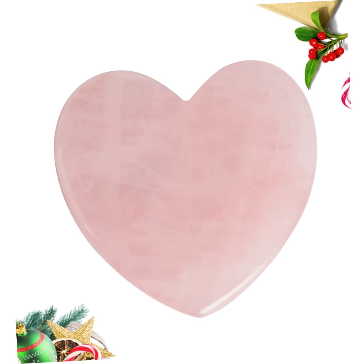 FOMIYES Heart-Shape Scraping Massage Tool Natural Jade Gua Sha for Home Salon Use