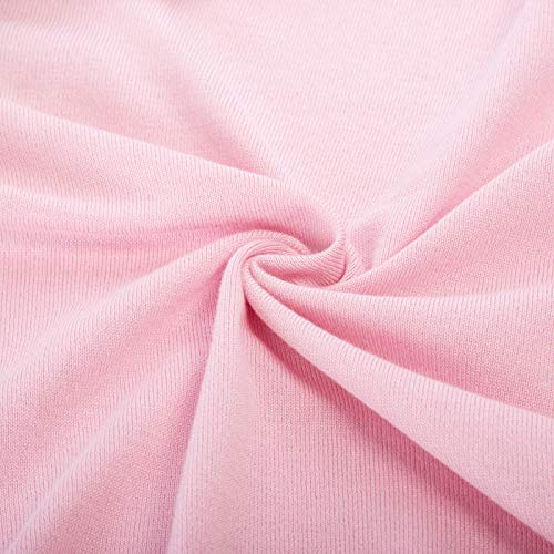 Long Sleeve Button Down Cardigan For Women Crew Neck Soft Knit Cardigan Sweater Light Pink L #TOP7