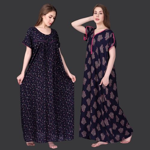 Image of Women's Alpine Floral Print Maxi Night Gown