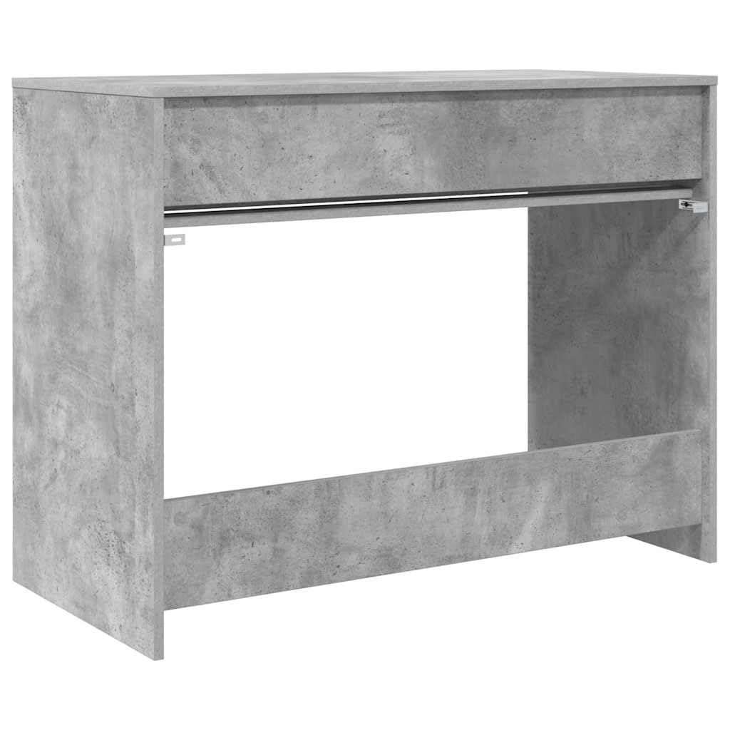 Scrivania in cemento grigio, 100 x 50 x 78 cm, materiale in legno, robusta scrivania per computer per casa, ufficio, design moderno, versatile