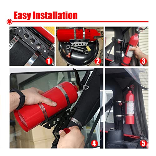 Goldfire Universal Vehicle Adjustable Quick Release Roll Bar Fire Extinguisher Mount Holder Brackets, Fire Extinguisher Mount For Car Utv #TOP4