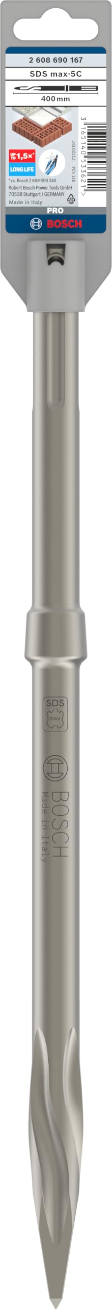 Bosch Professional SDS-Max RTec Speed Scalpello a Punta, 400 mm