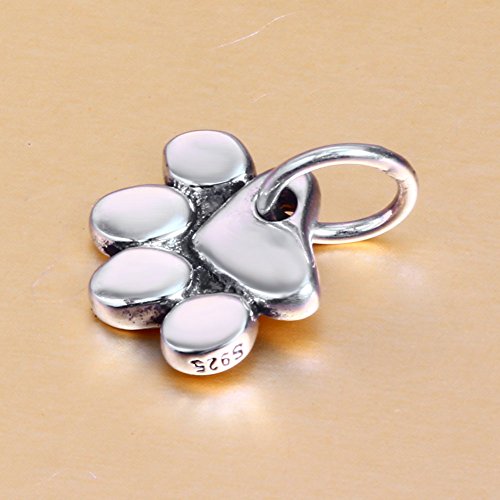 Paw Print Animal Charms 925 Sterling Silver Dangle Large Hole Beads for Pandora European Bracelet2