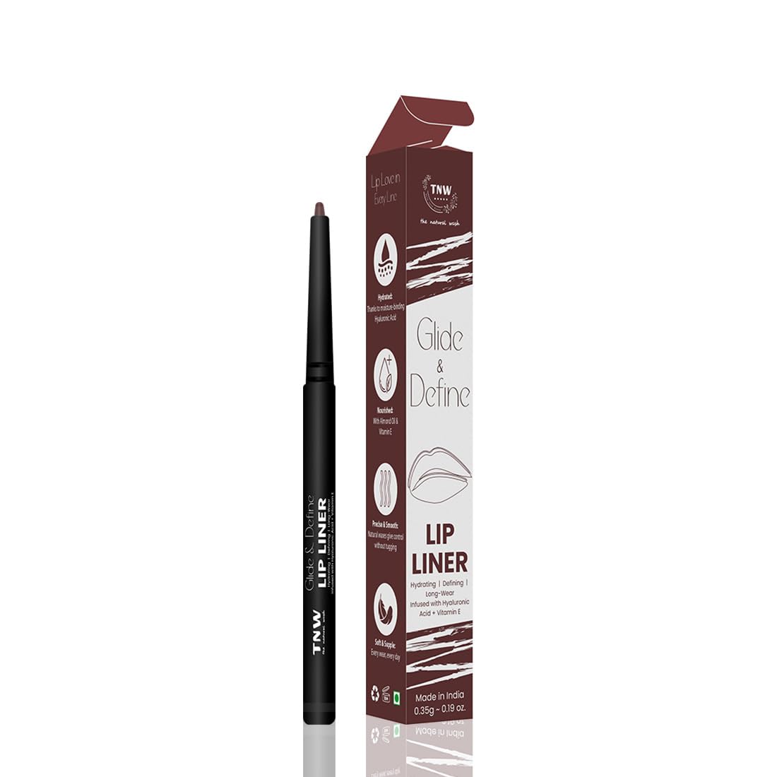 TNW - The Natural Wash Glide & Shine Lip Liner - Chicline 01 | Hydrating | Defining | Longlasting Wear | 0.35 g-image-45