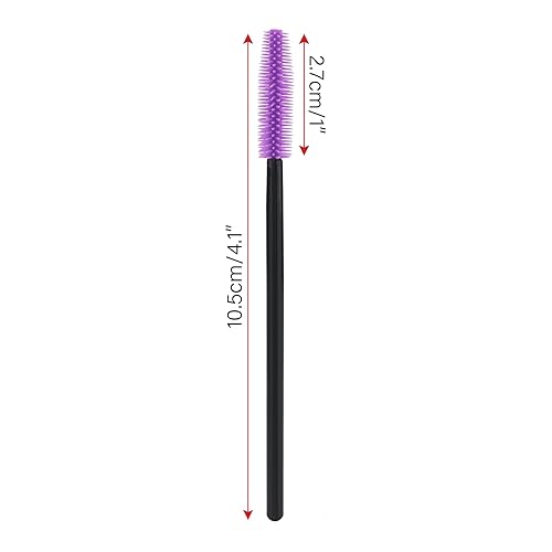 Miniatura 8 de G2PLUS Cepillos de pestañas de silicona, 100 cepillos de rímel negro y verde, varitas aplicadoras de cejas para maquillaje, cuidado personal y