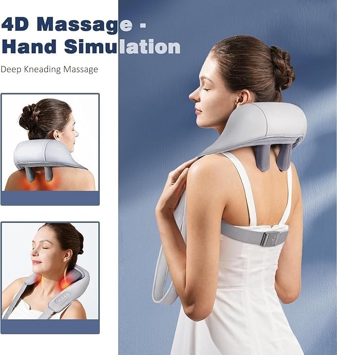 SkinPlus Neck and Back Sazzer as well as heating, body massage for body ares and pen relief, electric 5D cervical massage machine deep tissue, back, shoulder, waist and leg SkinPlus Neck and Back Sazzer as well as heating, body massage for body ares and pen relief, electric 5D cervical massage machine deep tissue, back, shoulder, waist and leg