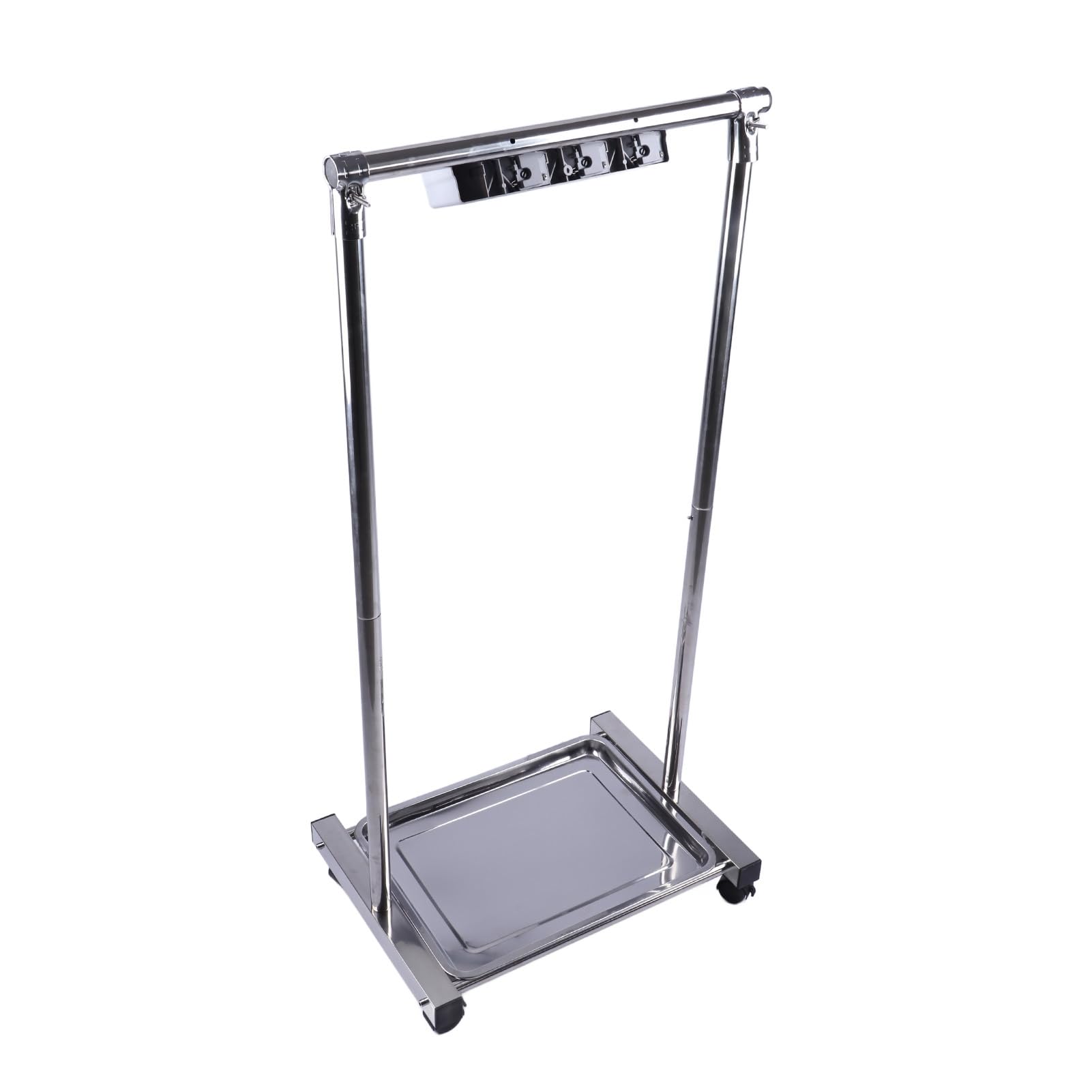 AUNMAS Porta Scopa e Scopa, Organizer per Attrezzi in Acciaio Inossidabile con 3 Ripiani, Portaoggetti Mobile 43,3 X 16,1 X 21,7 Pollici per Garage Domestico, Lavanderia, Balcone (slot)