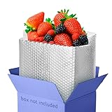 Amiff Foil Insulated Box Liners, 6 x 6 x 6 Inches. 10 Pack Thermal Box Liners for Frozen Food. Self-Seal Insulated Shipping Containers for Shipping Food. Leakproof Insulated Shipping Bags for Food
