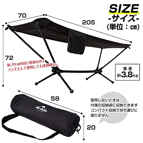 ポータブルコット　アウトドア　キャンプ用品　ハンモック　簡易ベッド g-field_od512