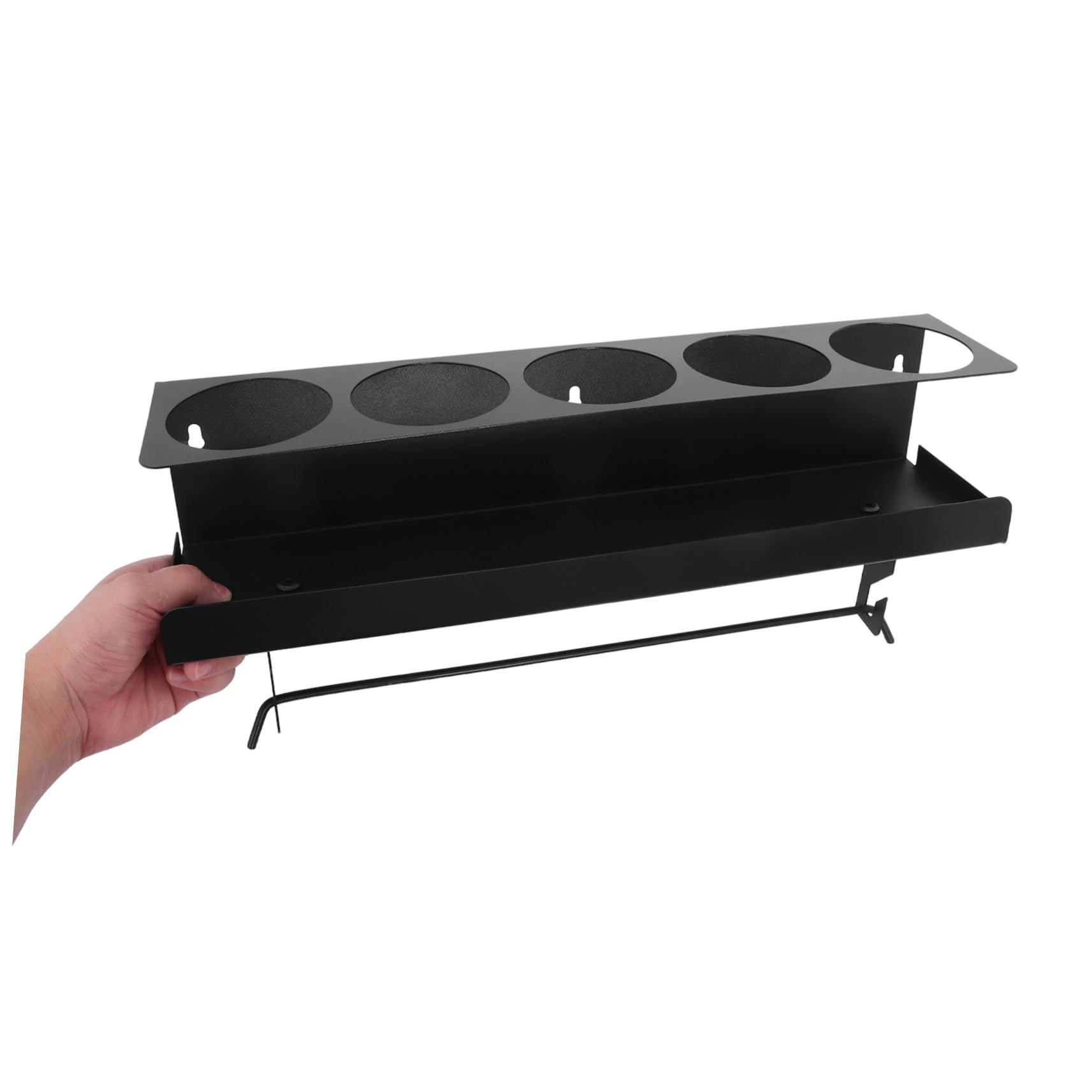 Supporto per bombolette spray da parete resistente, scaffale in metallo per garage e cucina, ideale per piastrelle in legno e pareti in cemento, bottiglie di vernice e asciugamani di carta