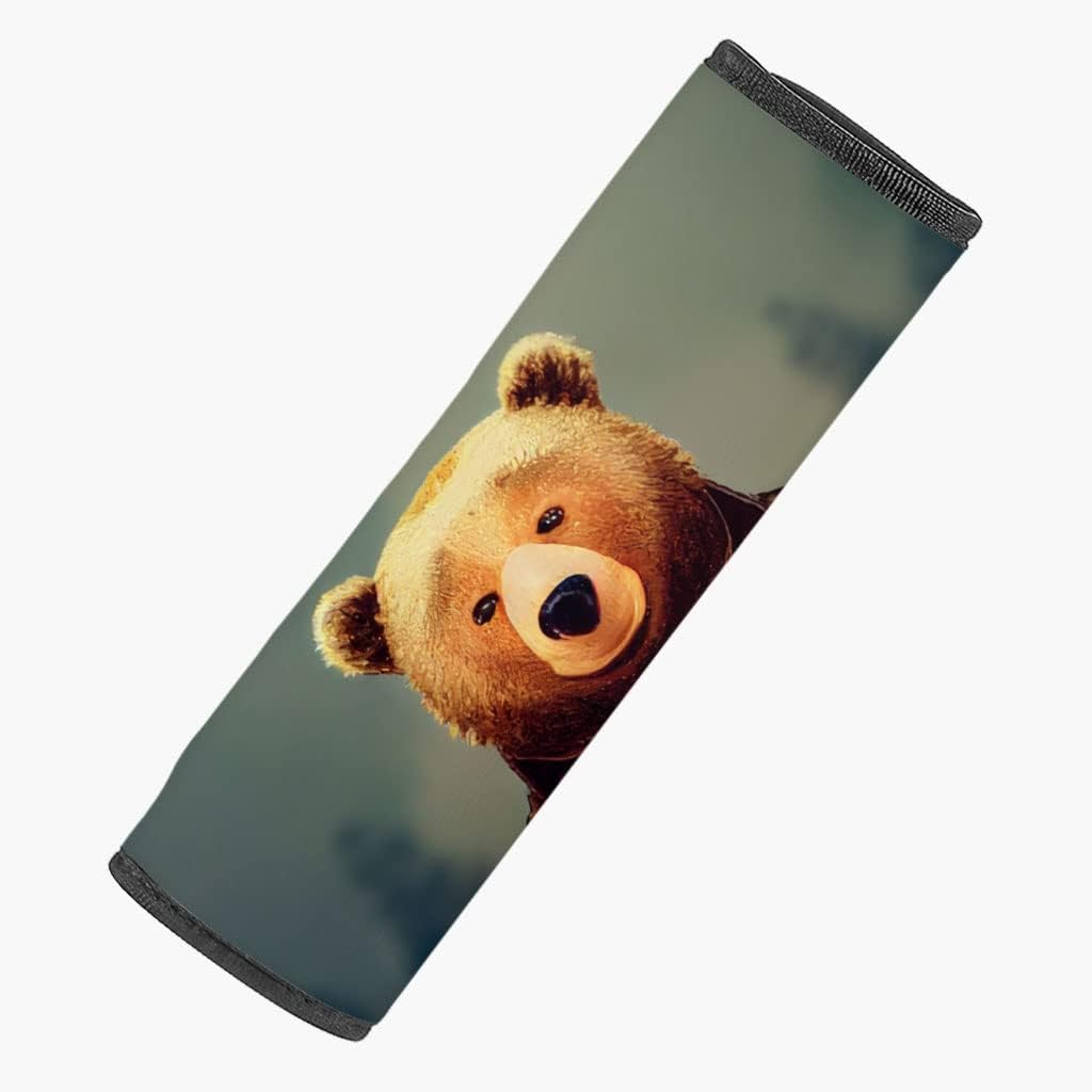 Bear Print Car Seat Belt Pads - Funny Seat Belt Covers - Graphic Seat Belt Covers