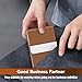 Business Card Holder with Ultra Slim Design, Business Card Case with Premium PU Leather, Suit Pocket Metal Card Holder for Women/Men, Magnetic Closure Quick Access Cards