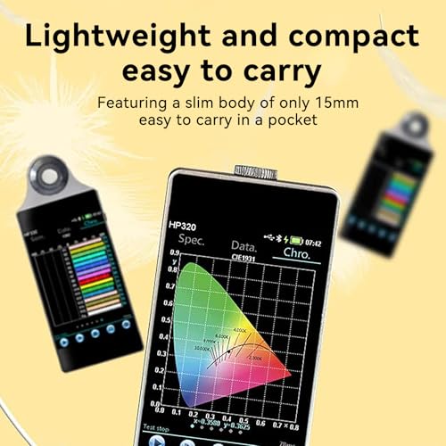 GOYOJO Portable Spectrometer Color Illuminometer Meter Spectrophotometer (HP330) - Thumbnail 7