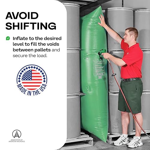 IDL Packaging 36" x 66" Dunnage Airbags, Woven Polypropylene, Level 1 (Pack of 1) - Fill The Void in Trucks and Intermodal Shipments, Reusable - Load Securement Airbags for Container Stuffing by IDL Packaging - Image 3
