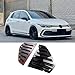 Heart Horse 2pcs for V-W Volk/swagen Golf8 Golf MK8 GTI R 2020+ Accessories Sporty Car Auto Exterior Rear Side Window Louvers Air Vent Scoop Shades Cover Trim Blinds -Glossy Black