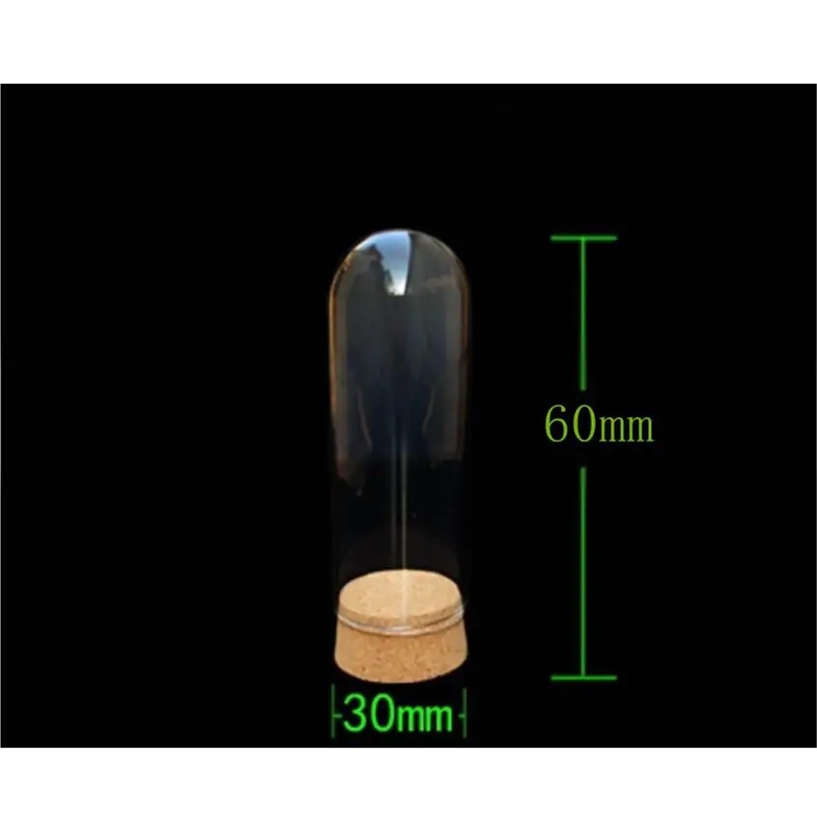 10PCS Klarglas Dome Abdeckung Cloche Glocke Gläser Spielzeug Display Blumengläser Sukkulenten Terrarien Mit Kork Basis Hause Studie zimmer Dekor Für Pflanzensammlung