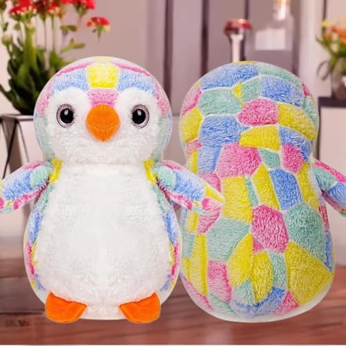 Image of Flufies Plush Toys - Snuggly and Aesthetic Stuff Plush Toys and Baby Toys - Soft Toys for Baby Girl and Baby Boy - Soft Toys for Girlfriend Gift (Colorful Penguin)