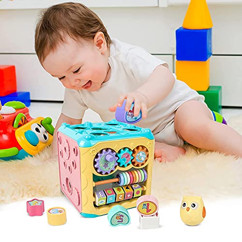 Rabing Baby Aktivitätswürfel Spielzeug, 6 in 1 Motorikwürfel für Kleinkinder 6-18 Monate, Montelissou Lernspielzeug Musikspielzeug, Jungen & Mädchen 1-6 Jahre - Image 4