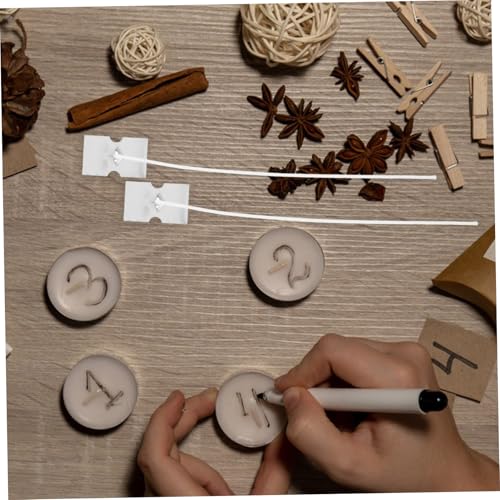 SOLUSTRE 50 piezas kit para hacer velas con mechas de algodón preenceradas miniatura 4