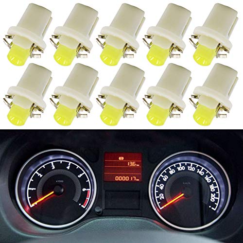 TABEN B8.5D - Bombilla LED COB-1SMD para salpicadero de Coche (12 V, 10 Unidades), Color Blanco