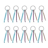 Coopay 10 Pcs Crochet Hooks Keychain Set, 30 Aluminium Multicolor Crochet Needles Weave Yarn Set(3.0/4.0/5.0mm), Portable Small Crochet Yarn Needles for DIY Craft- Knitting Kits for Beginners Adults