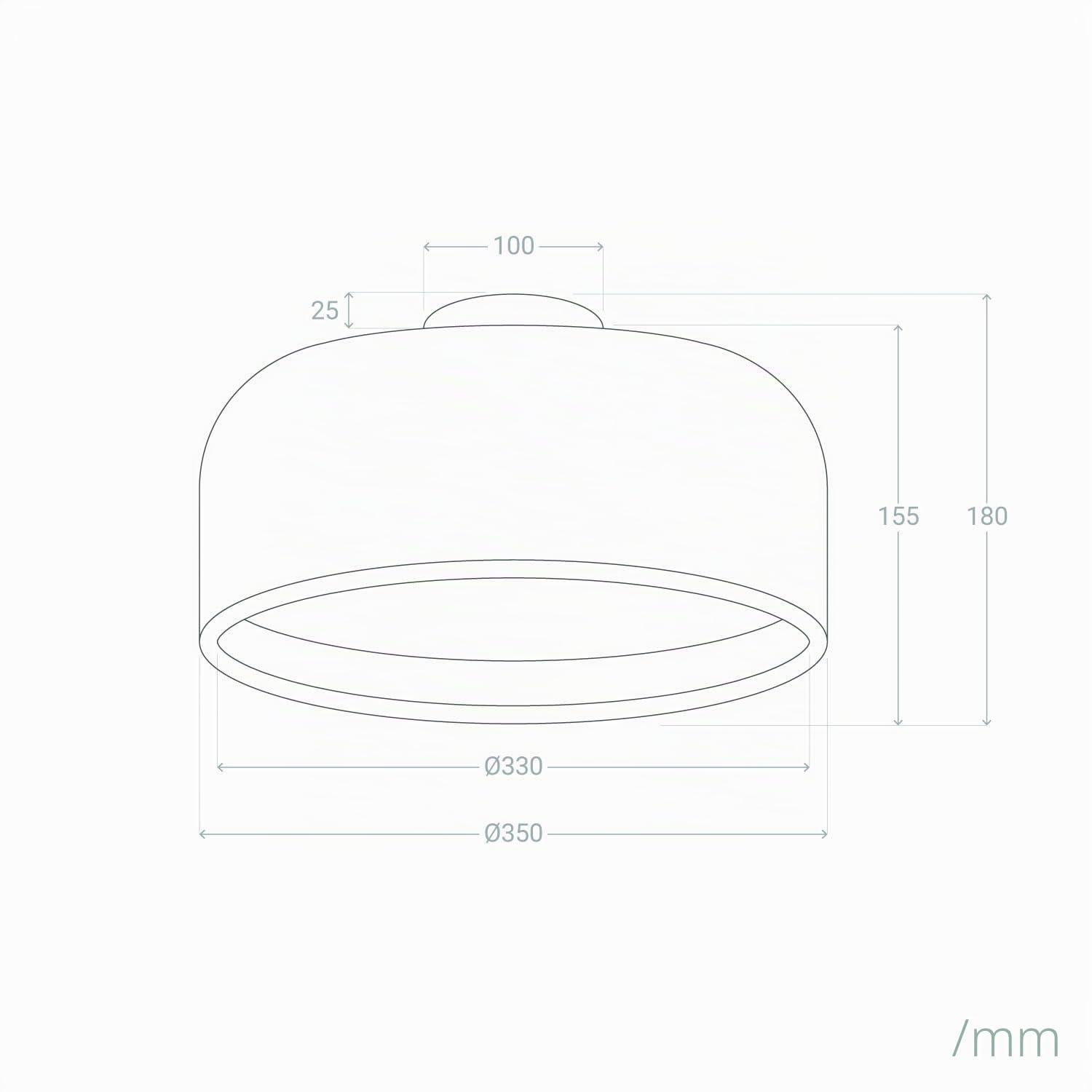 LEDKIA Plafón de Techo Metal Lumpur Blanco