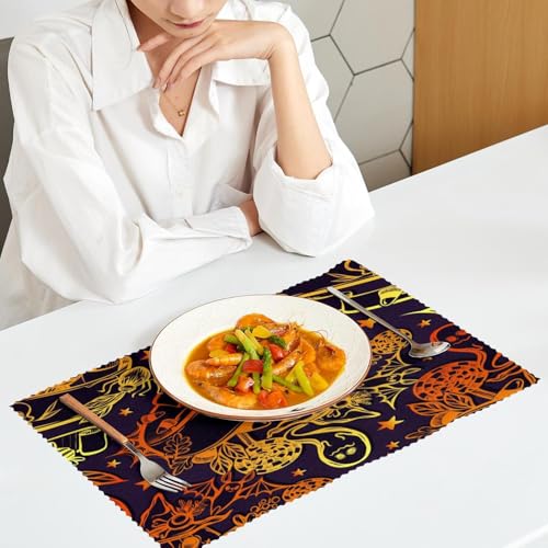 Set de table citrouille en tissu Oxford avec finitions premium - 7