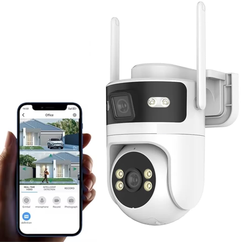CAMLEIGH Outdoor CCTV Camera – 4G/5G SIM, 5+5MP Dual Lens, IP66 Weatherproof, Motion Detection, 2-Way Audio, Color Night Vision, SD Card Support up to 256GB, Pan & Tilt Zoom (Black OR White)-image-47