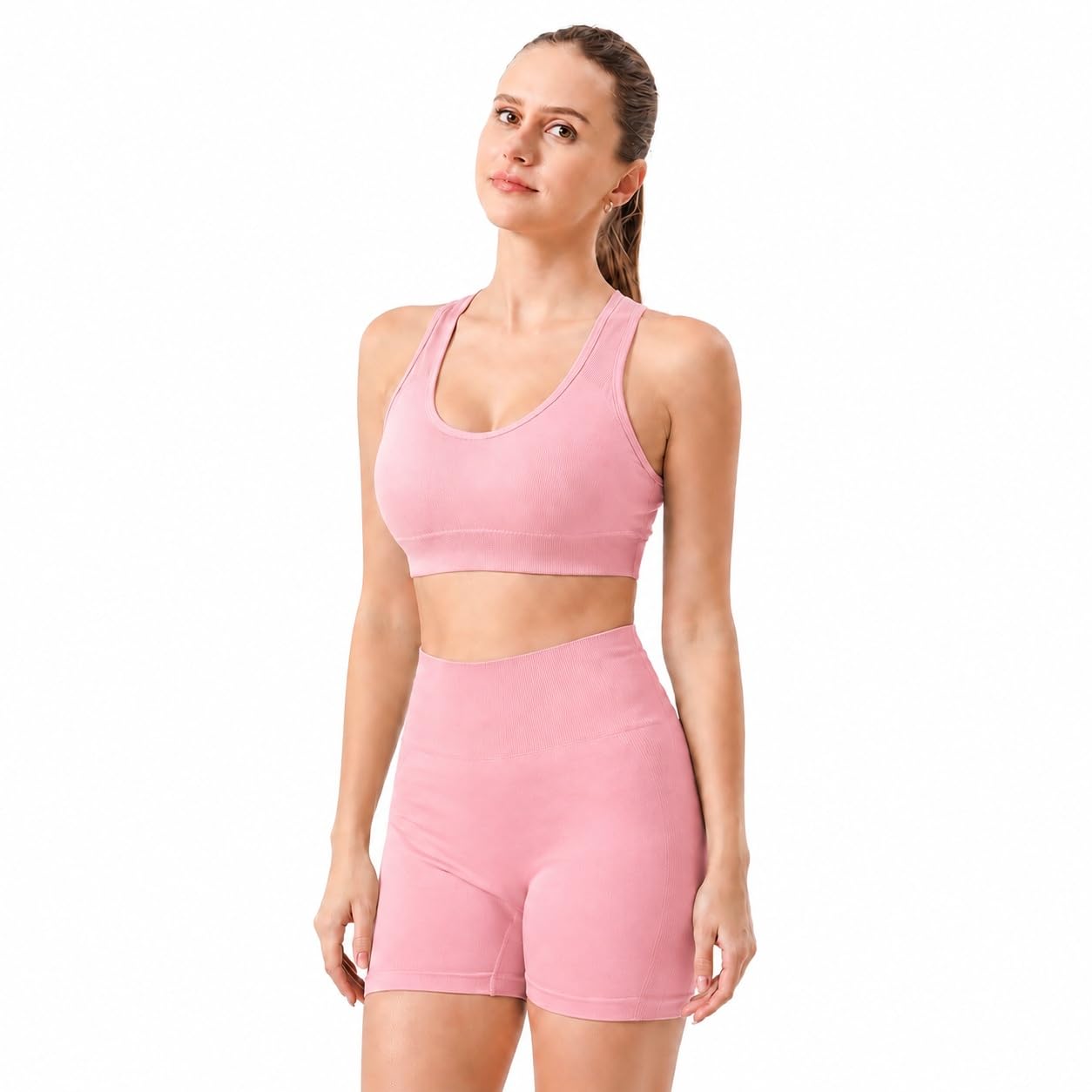 Women Sport Set | Premium Seamless Yoga Set | Soft, Skin-Friendly Fabric for All-Day Comfort | Ideal for Gym, Yoga, Running, Fitness, Cycling & Casual Wear (Yoga Fit)-image-10