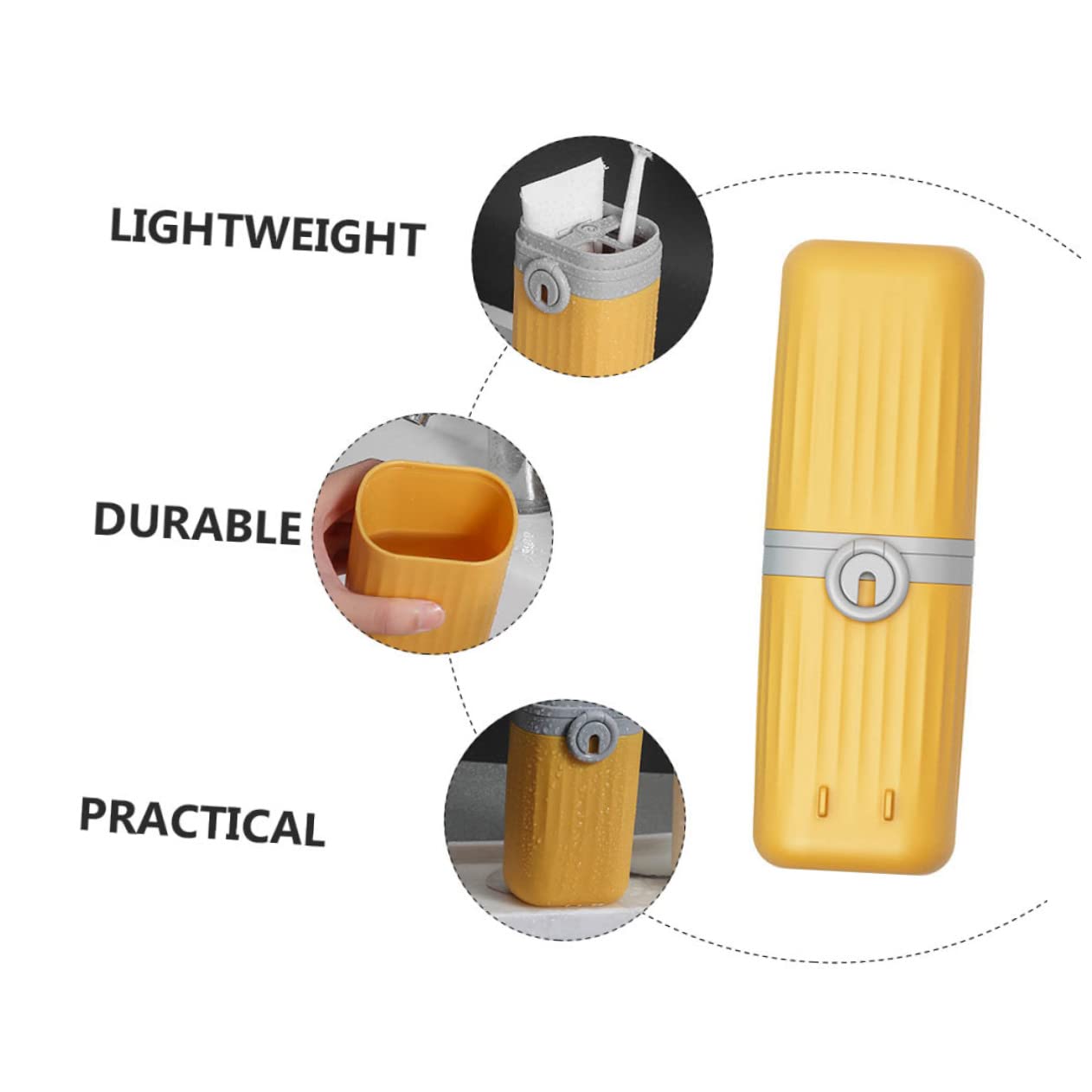 Juego de 6 Vasos para enjuagar, Estuche para Cepillo de de Viaje, Juego de cepillos de, Soporte para Pasta de, Vasos, Viaje, Caja de Almacenamiento para cepillos de
