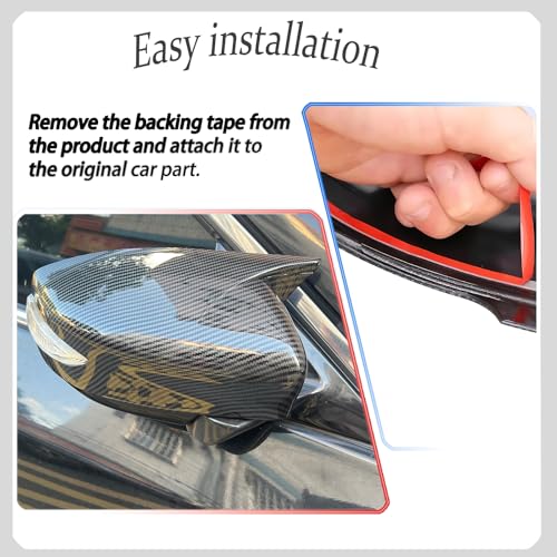 Image of Side Mirror Cover,for Nissan Sentra 2013-2019 /Nissan Altima 2013-2018, Carbon Fiber Side Rear Mirror Covers Body Kit Accessories for Cars(with Turn Signal Cutout)