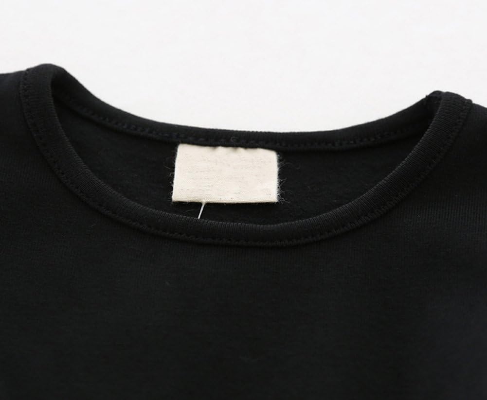 GSVIBK Toddler Girls Cotton Dress Long Sleeve Baby Girl Ruffle Ribbed Knit Sweater Dresses Fall Swing Skirt - Image 3