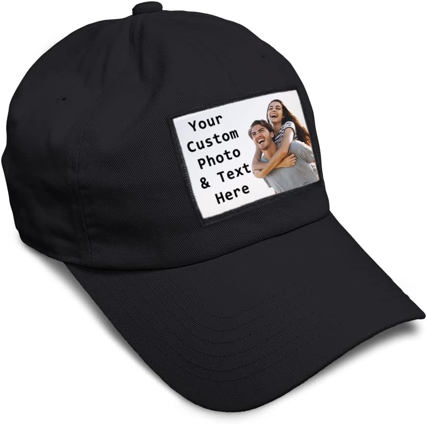 Dad Hats for Men & Women Custom Personalized Photo Patch Soft Baseball Cap