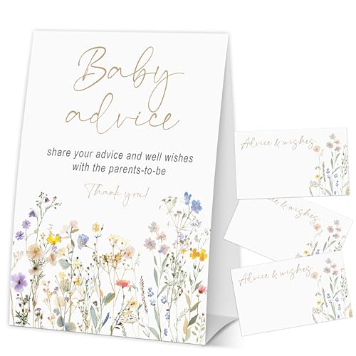 Nuhany Baby in Bloom Baby Advice Cards for the Parents-to-Be