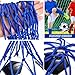 Yaregelun 2PCS Football Kick Trainer, Soccer Return Trainer Net, Football Kick Throw Solo Practice Training Aid Black+Blue