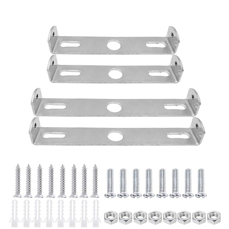 Lohill 4 Stück Leuchten Montagehalterung, Deckenleuchte-Montagehalterung, Querstange, quadratisches Kit, Wandleuchte-Montageplatte mit Schrauben für Kronleuchter-Außenbeleuchtung, 90 mm und 100 mm
