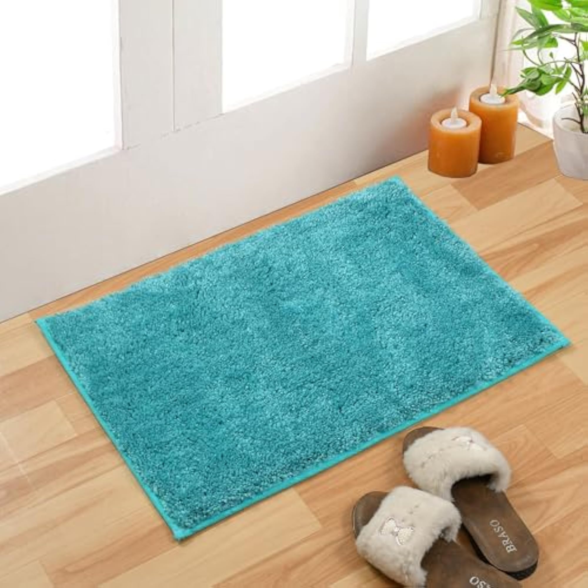 Non-Slip Bath Mat, Turquoise Blue