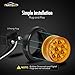 Partsam 20Pcs 2 inch Round Amber 9Led Side Marker Turn Signal Clearance Light with Reflectors for Trailer Truck, Seal Waterproof, 12V
